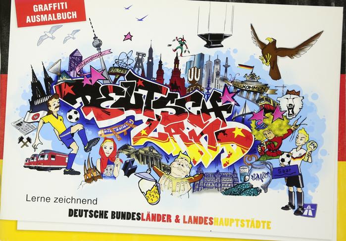 GRAFFITI-AUSMALBUCH - Deutsche Bundesländer und Landeshauptstädte 
