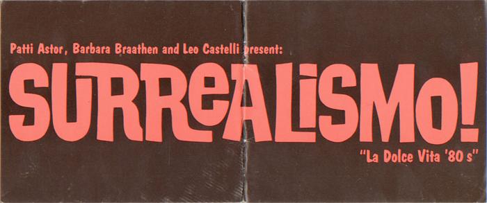 Card of the Surrealismo! exhibition at Barbara Braathen Gallery, New York