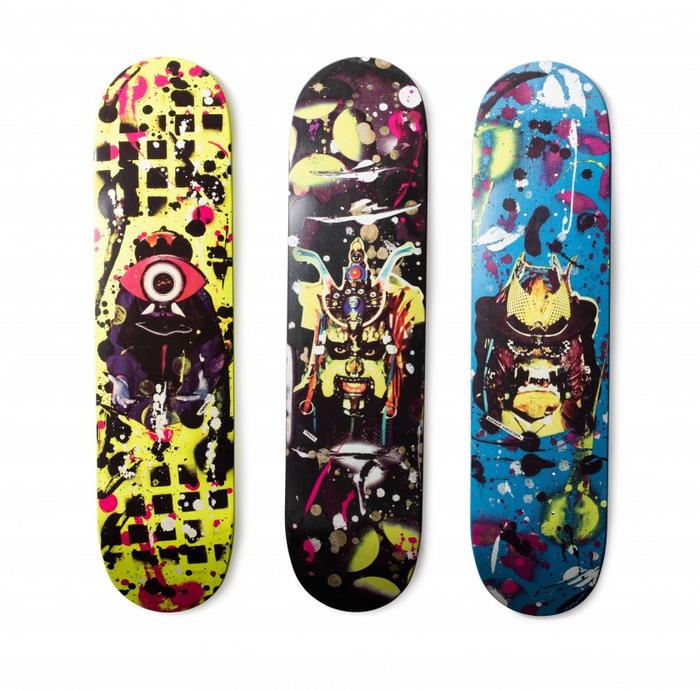 Supreme x RAMMELLZEE. Three skateboard decks