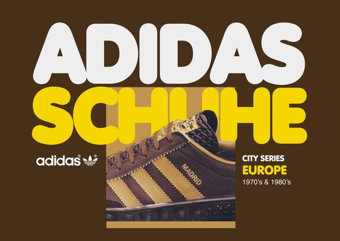 Adidas Schuhe City Series Europe 1970's &amp; 1980's