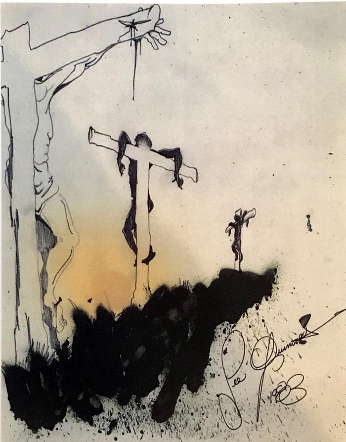 Study for Three Deaths on a Hill