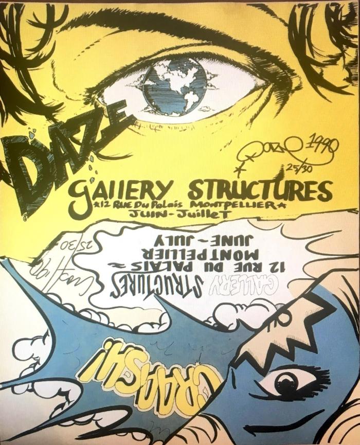 Poster for Crash &amp; Daze exhibition at Gallery Structures, Montpellier