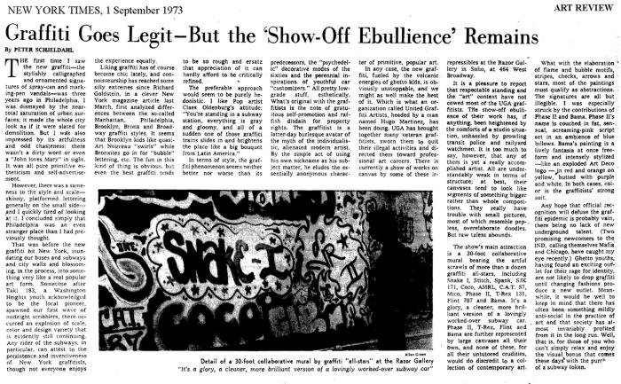 Graffiti Goes Legit - But the 'Show-Off Ebullience' Remains