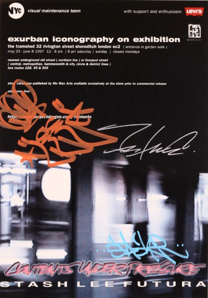 Poster of Contents Under Pressure exhibition at Tramshed, London