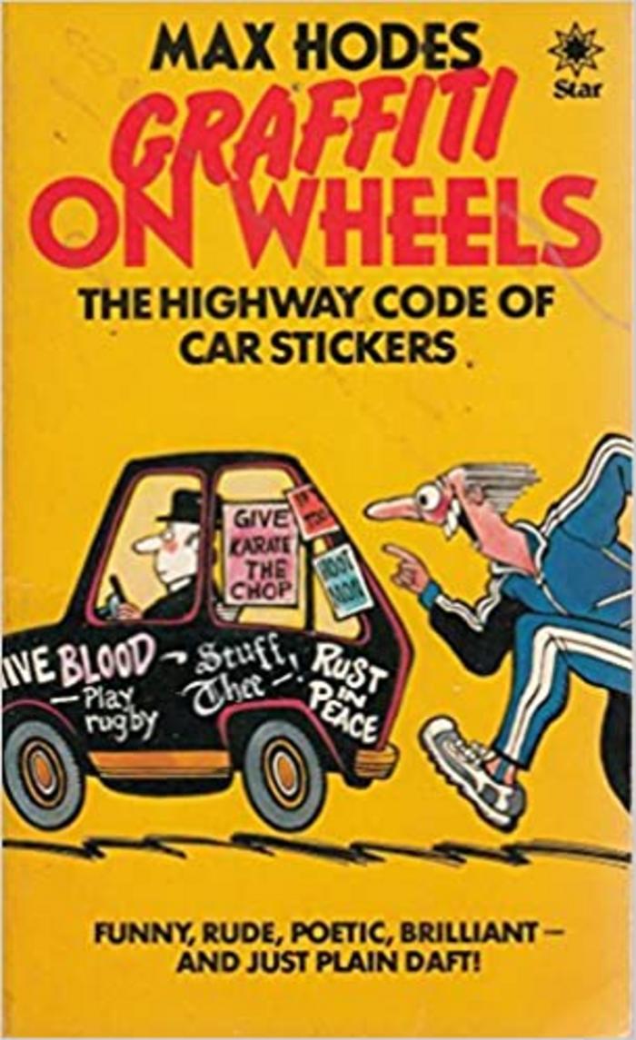 Graffiti on wheels. The highway code of car stickers