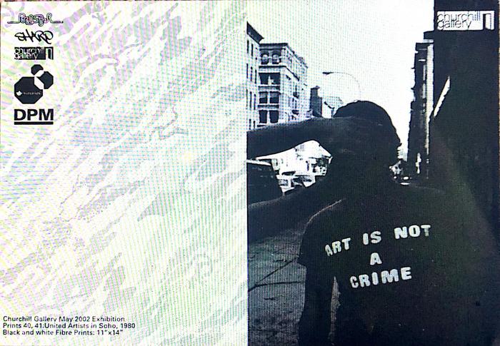Card for Henry Chalfant 10 years: 1977 -1987 exhibition at Churchill Gallery, London