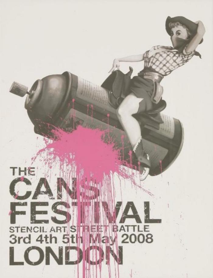 Poster of Banksy's Cans Festival, London 