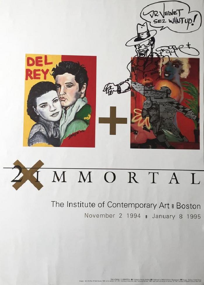 Poster for 2 Immortal exhibition at Institute of Contemporary Art, Boston