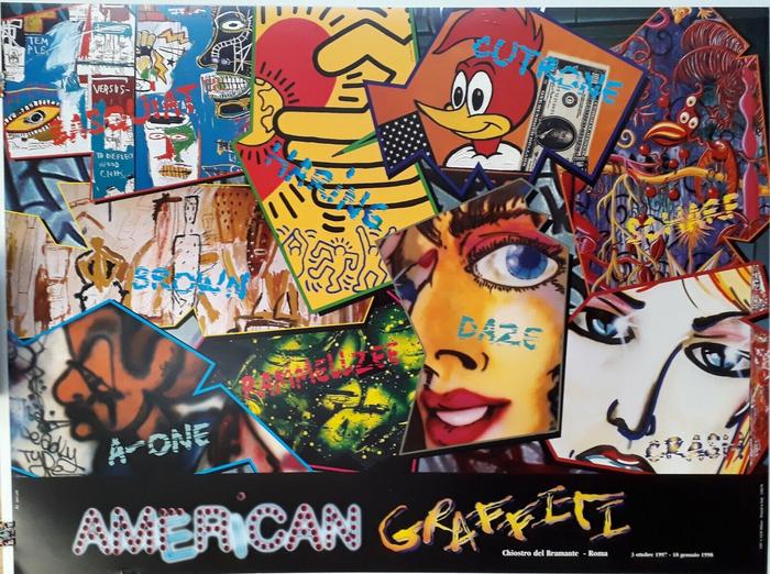Poster of the American Graffiti exhibition at Chiostro del Bramante, Rome