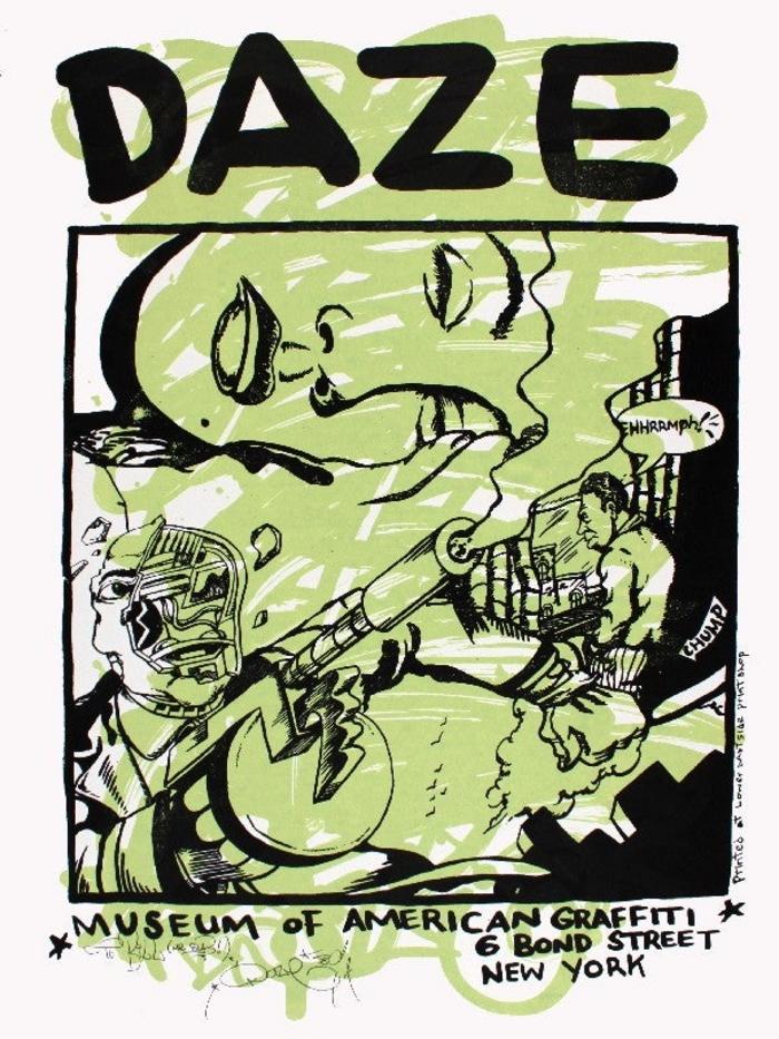Poster of Daze's exhibition at the Museum of American Graffiti, New York