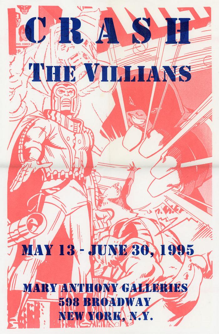 Poster of Crash's The Villians exhibition at Mary Anthony Gallery, New York