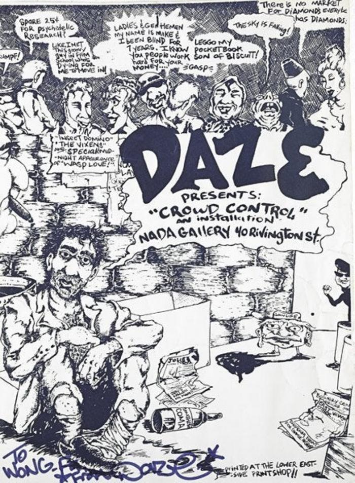 Poster of Daze Crowd Control's exhibition at New Art Dealers Alliance (NADA), New York
