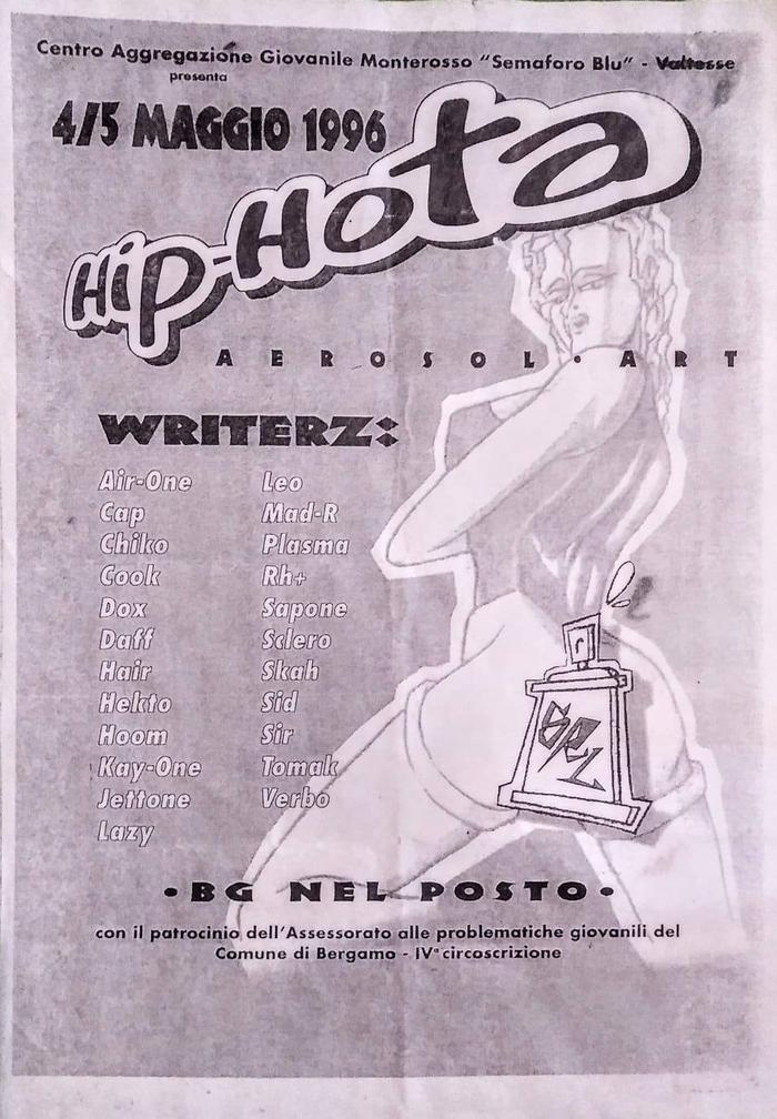 Flyer of Hip-Hota Aerosol Art, Bergamo