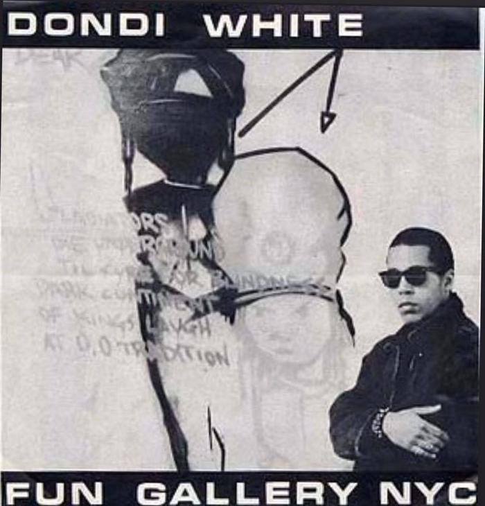 Card for Dondi White's exhibition at Fun Gallery, New York