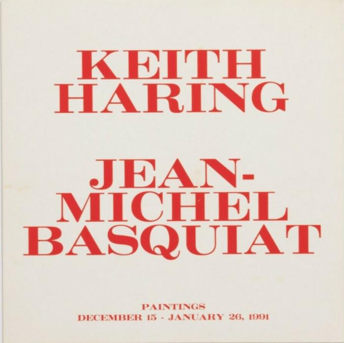 Card for Keith Haring Jean-Michel Basquiat Paintings' exhibition at Tony Shafrazi Gallery, New York