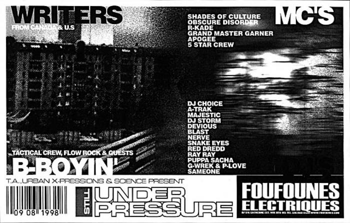 Flyer of Still Under Pressure, Montreal