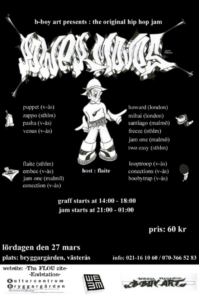 Flyer of Power Moves Hip Hop Jam, Västerås