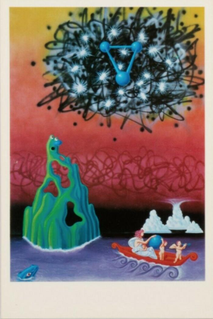 Card for Kenny Scharf's exhibition at Tony Shafrazi Gallery, New York
