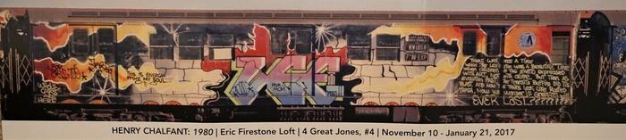Card of Henry Chalfant's 1980 exhibition at Eric Firestone Loft, New York