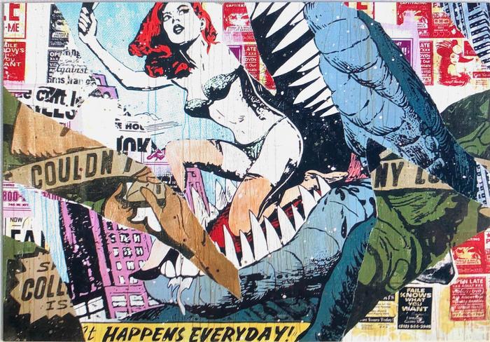 Card of Faile's From Brooklyn with Love exhibition at Lazarides Gallery, London