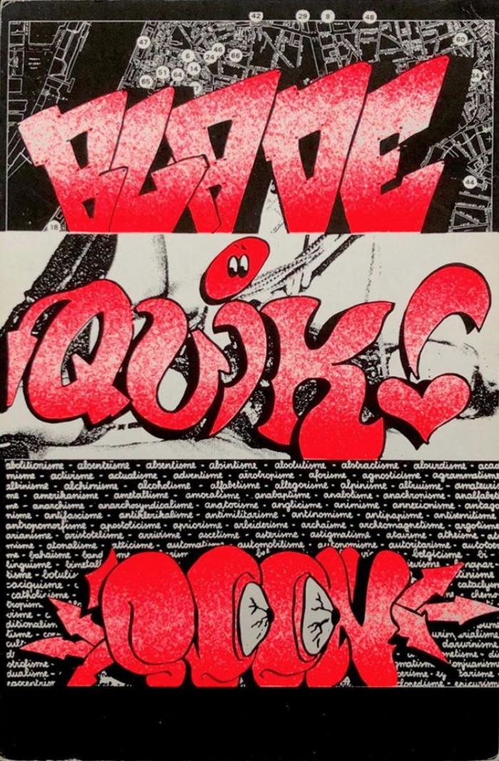 Card of 3 American Graffiti exhibition at Gallery Christ Delaet, Antwerp