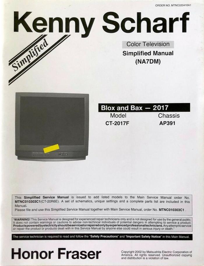 Color Television Blox and Blax Simplified Manual NA7DM