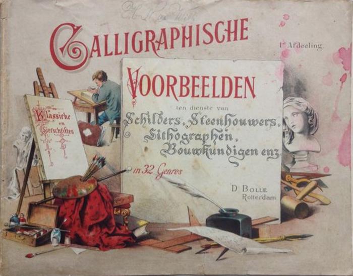 Calligraphische voorbeelden ten dienste van schilders, steenhouwers, lithographen, bouwkundigen enz. in 32 genres