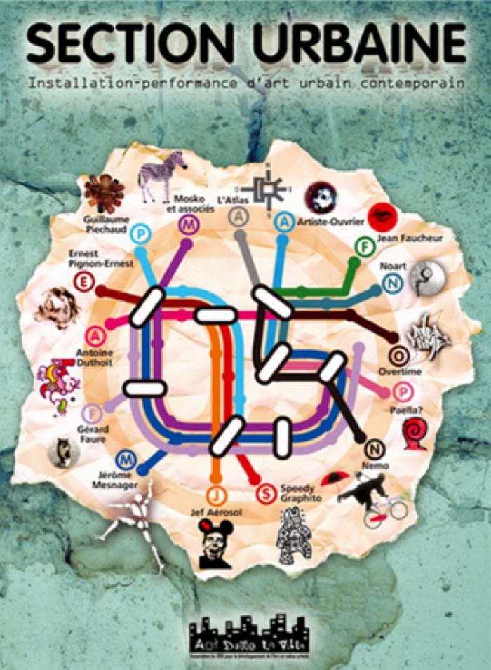 Section urbaine: Installation-performance d'art urbain contemporain