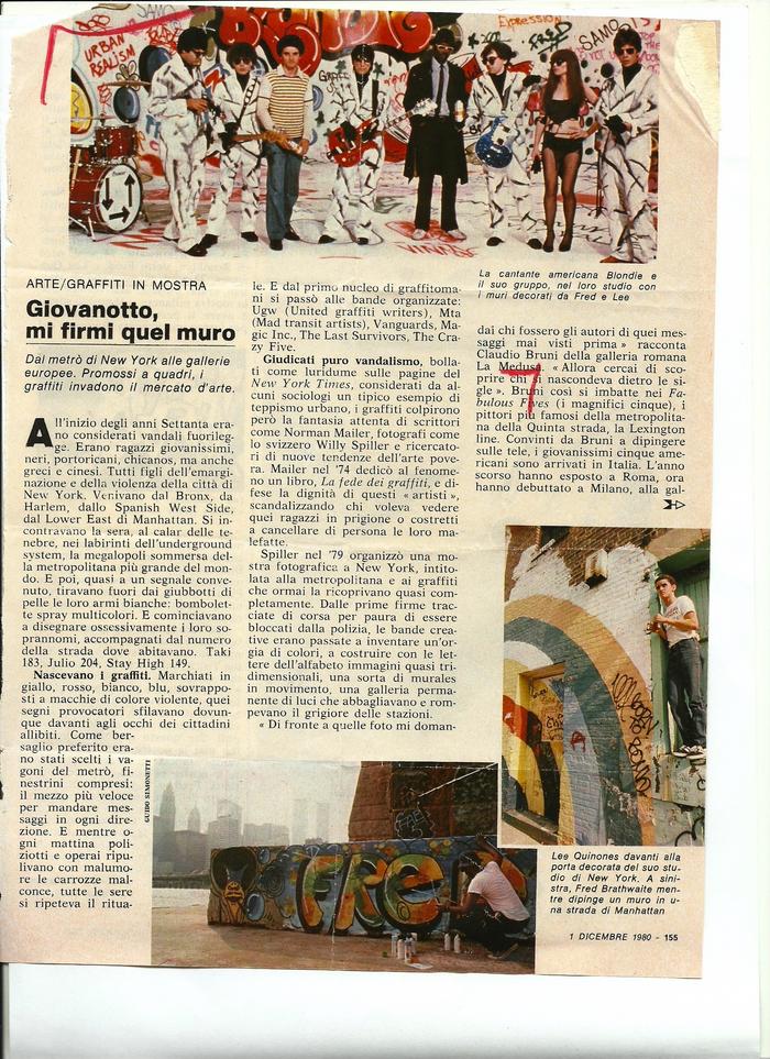 Giovanotto, mi firmi quel muro