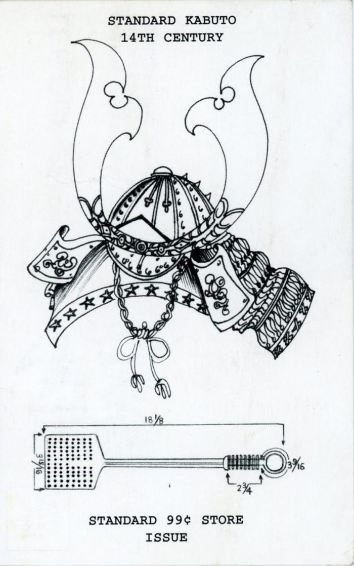 Card for Lee Quinones' Ghetto Samurai at bOb Gallery Lounge Bar, New York
