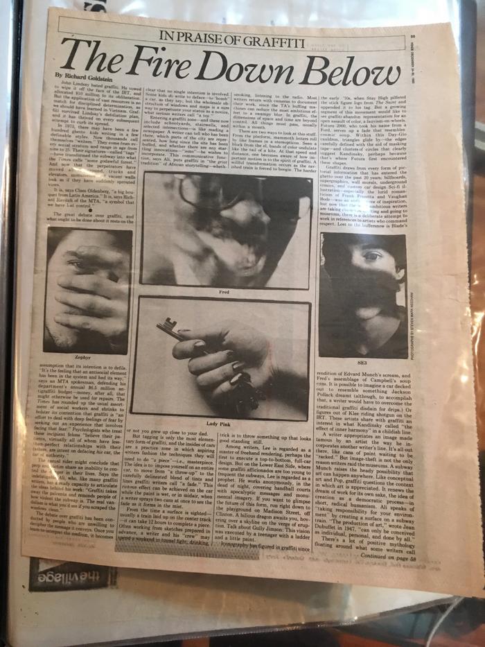 On Zephyr, Futura! On Crash and Ali! In Praise of Graffiti