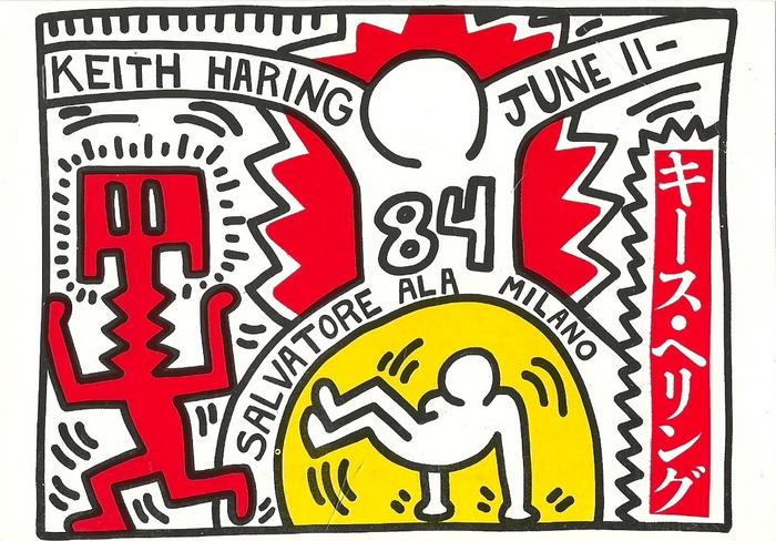 Card for Keith Haring Stampe at Galleria Salvatore Ala, Milan