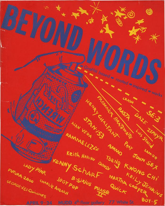 Poster for Beyond Words, Mudd Club, New York